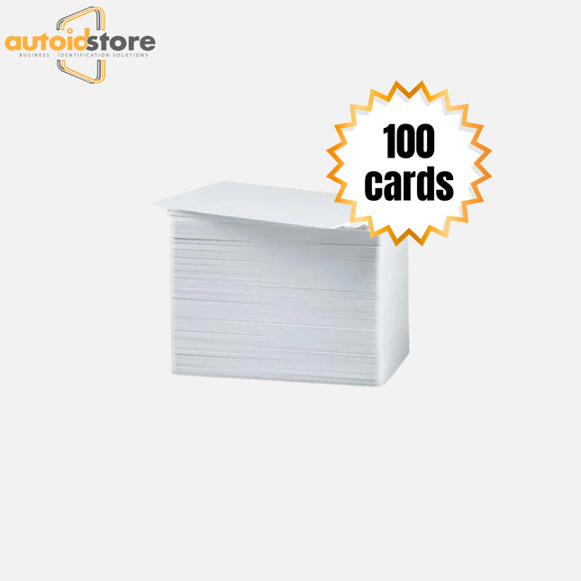 Blank White PVC Cards – CR80 30 Mil (Pack of 100)