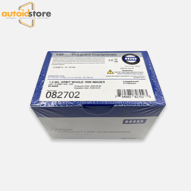 HID Fargo 82702 Holographic PolyGuard Wasteless Laminate - 1,000 imp.