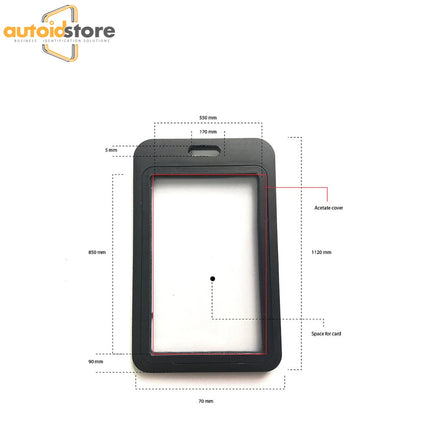 id cardholder clamshell black 2 cards 10 units - 4