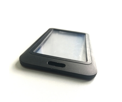 ID cardholder clamshell black 2 cards