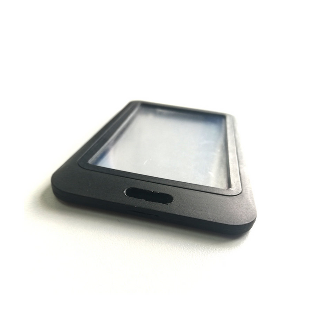 ID cardholder clamshell black 2 cards