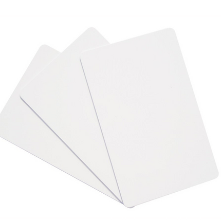 100 Blank White PVC Cards - CR80, 30 Mil, Credit Card Size