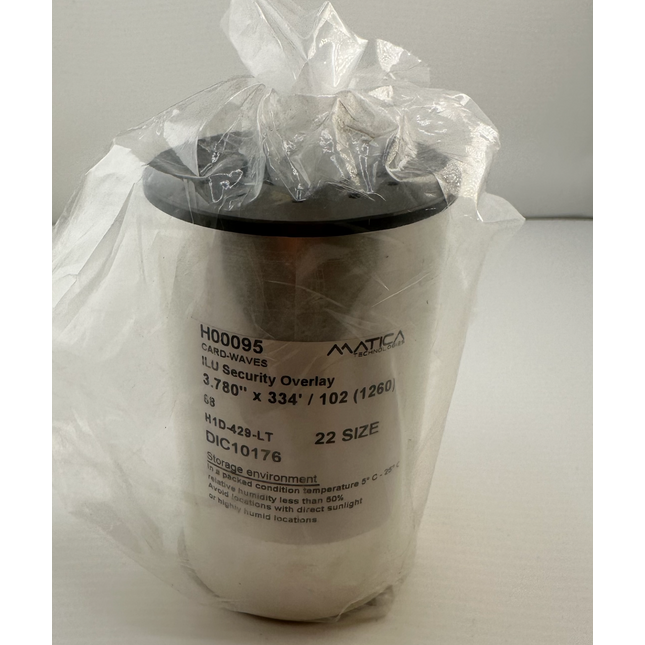 Matica (EDIsecure) DIC10176 Card-Waves Overlay Ribbon - 1250 Prints XID Series