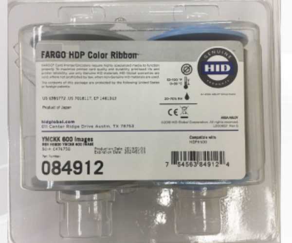 Fargo HDP6600 YMCKK Ribbon, 750 Images P/N 84912 (084912)